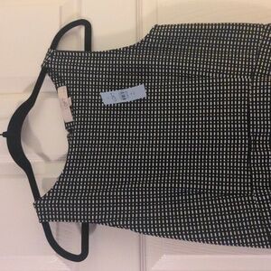 Loft Black and white sleeveless dress